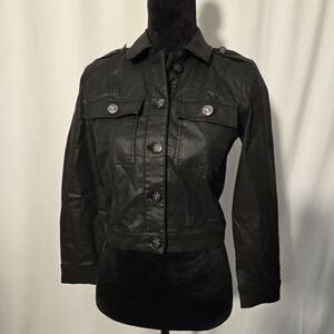 White House Black Market Black Utility Jacket size 2P